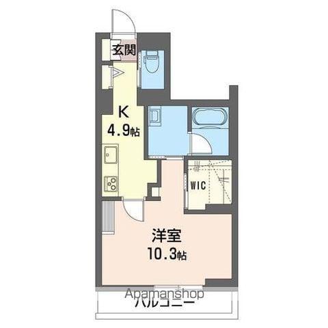 アン ソレイユ(1K/1階)の間取り写真