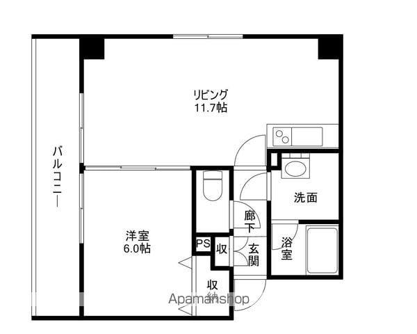 レガーロけやき通(1LDK/5階)の間取り写真