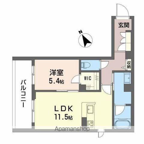 シャーメゾン アズナブル(1LDK/2階)の間取り写真