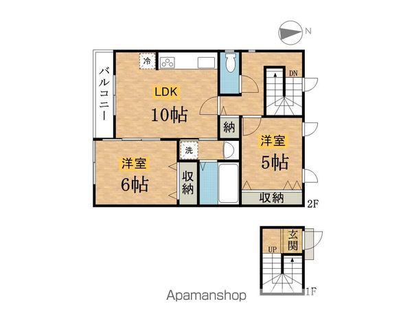 LUMIERE A(2LDK/2階)の間取り写真