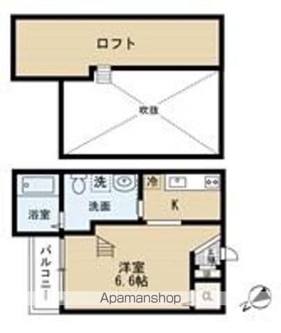 ベルポート香住ヶ丘(ワンルーム/2階)の間取り写真