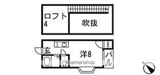 ハイビレッジ平尾(ワンルーム/2階)の間取り写真