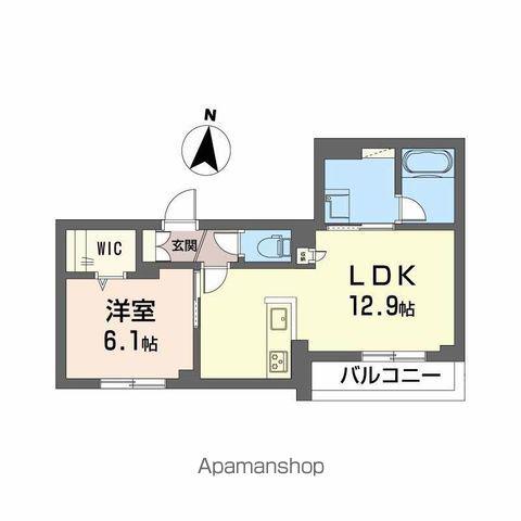 イムーブルⅡ(1LDK/3階)の間取り写真