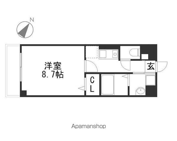 M2-CUBU(1K/1階)の間取り写真