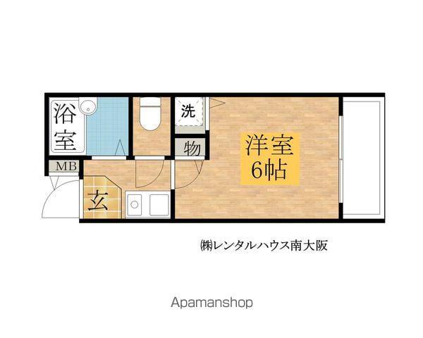 シャルマンフジ和泉大宮壱番館(1K/4階)の間取り写真