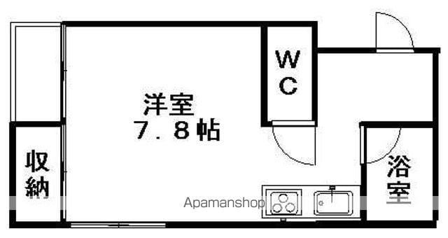 清水町ハイツⅡ(1K/3階)の間取り写真