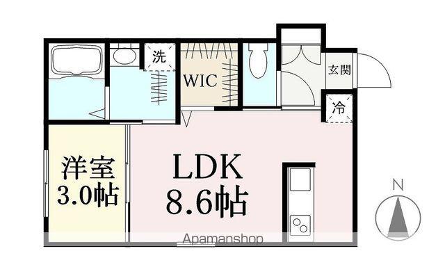 MACHERIE(1LDK/1階)の間取り写真