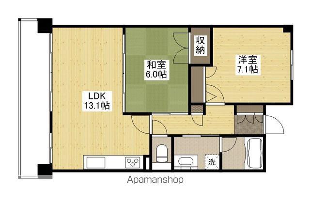 アスレ東原Ⅱ番館(2LDK/7階)の間取り写真