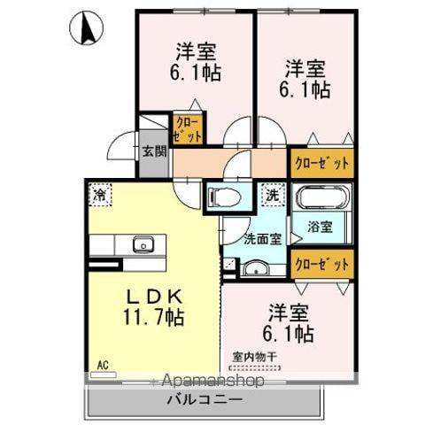 エス プラージュ(3LDK/3階)の間取り写真