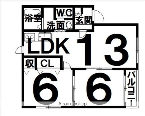プリオールヴァンベールⅠ(2LDK/1階)の間取り写真