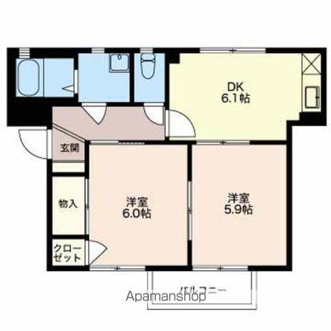 フォーレスコバヤシ(2DK/1階)の間取り写真