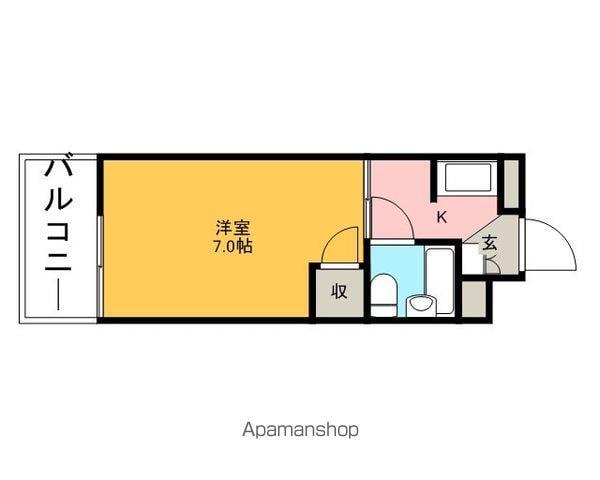 ウッディコーポラスB(1K/3階)の間取り写真