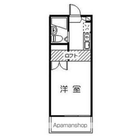 ヒルズ東山A(ワンルーム/2階)の間取り写真