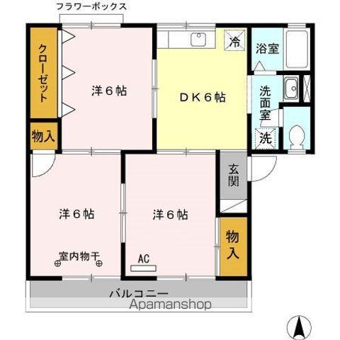 メゾン・鶴見Ⅰ(3DK/1階)の間取り写真