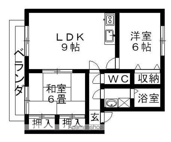 グランシャリオ(2LDK/1階)の間取り写真