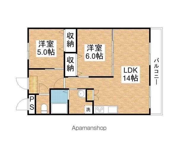 コーポTAMENAGA(2LDK/1階)の間取り写真