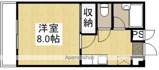 プラリジェール(1K/3階)の間取り写真