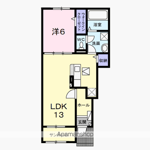 ラフレーズ Ⅰ(1LDK/1階)の間取り写真