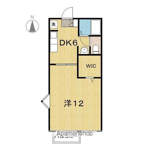 アートインⅢB(1DK/1階)の間取り写真