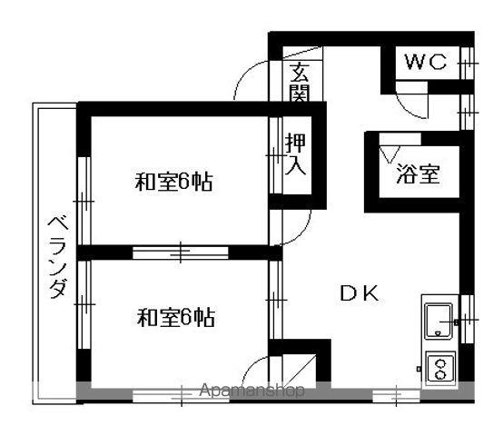 メゾンルピナABC(2DK/2階)の間取り写真