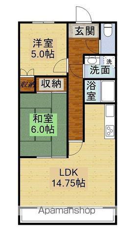 ラトゥール(2LDK/3階)の間取り写真