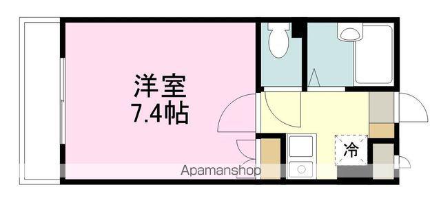 ベルシティ台原パーク(1K/5階)の間取り写真