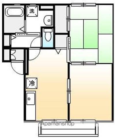 パレス曙(2DK/2階)の間取り写真