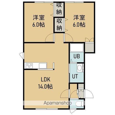 ラ・メゾン・エクレールⅠ(2LDK/2階)の間取り写真