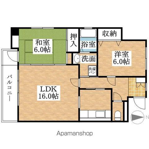 ファミリーワールド(2LDK/4階)の間取り写真