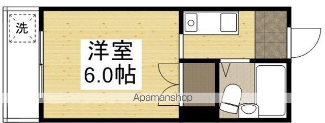 サンハイツ岡大Ⅰ(1K/3階)の間取り写真
