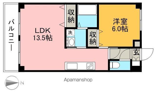 CHARMANT(1LDK/4階)の間取り写真