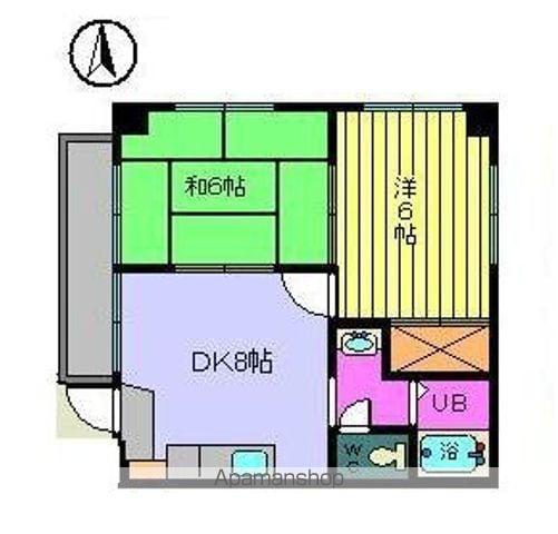 HISA山越(2DK/3階)の間取り写真