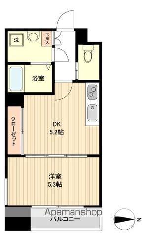 LA DOUCEUR片平(1DK/9階)の間取り写真