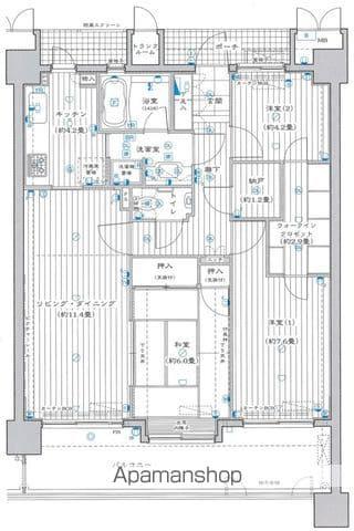 シンフォニアガーデン福井(3LDK/13階)の間取り写真