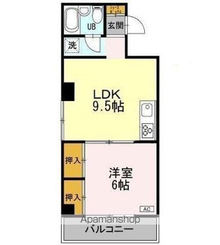 ダイアパレス大曽根(1LDK/2階)の間取り写真