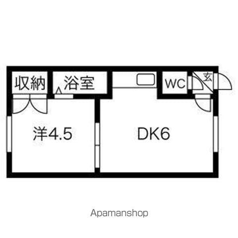 プロムナードハイム(1DK/3階)の間取り写真