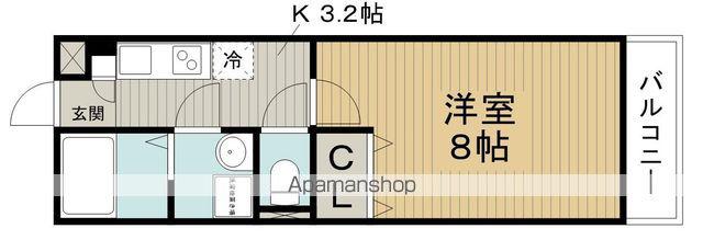 KTIレジデンス蛍池2(1K/1階)の間取り写真