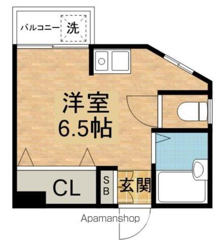 メゾン秋山(ワンルーム/2階)の間取り写真