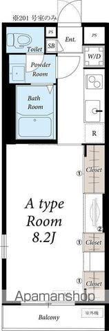 リブリ・蘭(1K/1階)の間取り写真