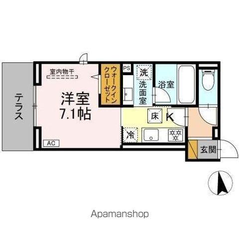 STELLA新松戸(1K/1階)の間取り写真