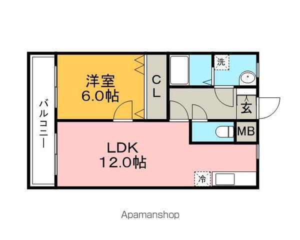 コーポラス青柳(1LDK/1階)の間取り写真