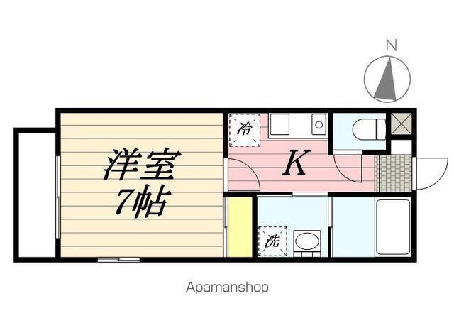 ルテナント秋山(1K/1階)の間取り写真