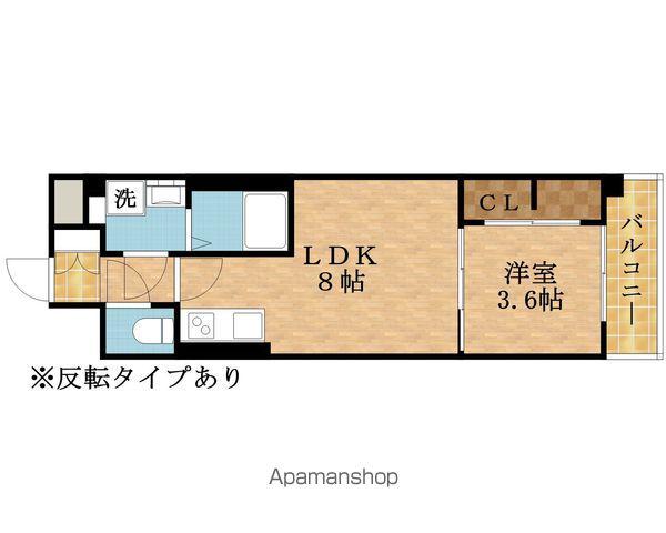 ALIVIS緑橋(1LDK/1階)の間取り写真