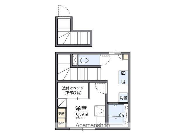 レオパレス川名駒方(1K/2階)の間取り写真