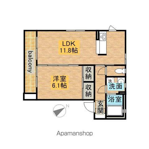 GRACEFUL Ⅲ(1LDK/2階)の間取り写真