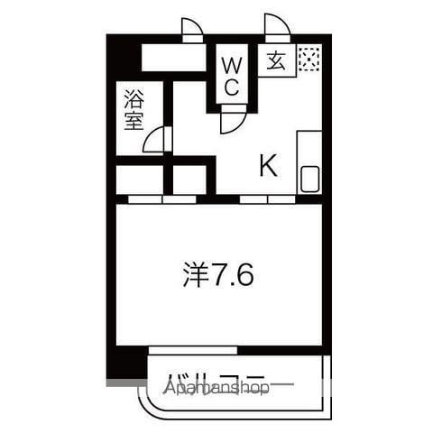 GRAND LUMIERE(1K/6階)の間取り写真