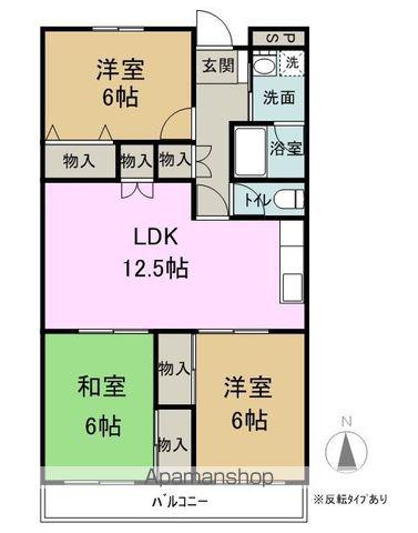 古舎つかま(3LDK/2階)の間取り写真