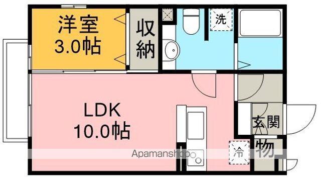 ウィンドワード(1LDK/2階)の間取り写真