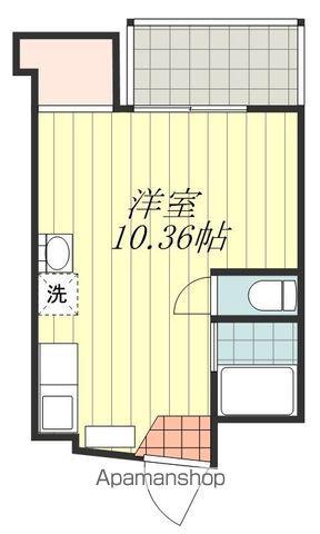 パークハイツ野本(ワンルーム/4階)の間取り写真