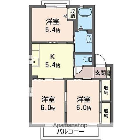 バリュージュSⅠ(3K/1階)の間取り写真